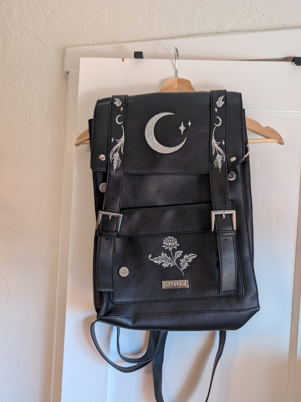 Disturbia Aradia Embroidered Satchel Bag